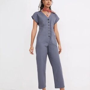 Madewell Petite Cap-Sleeve Jumpsuit